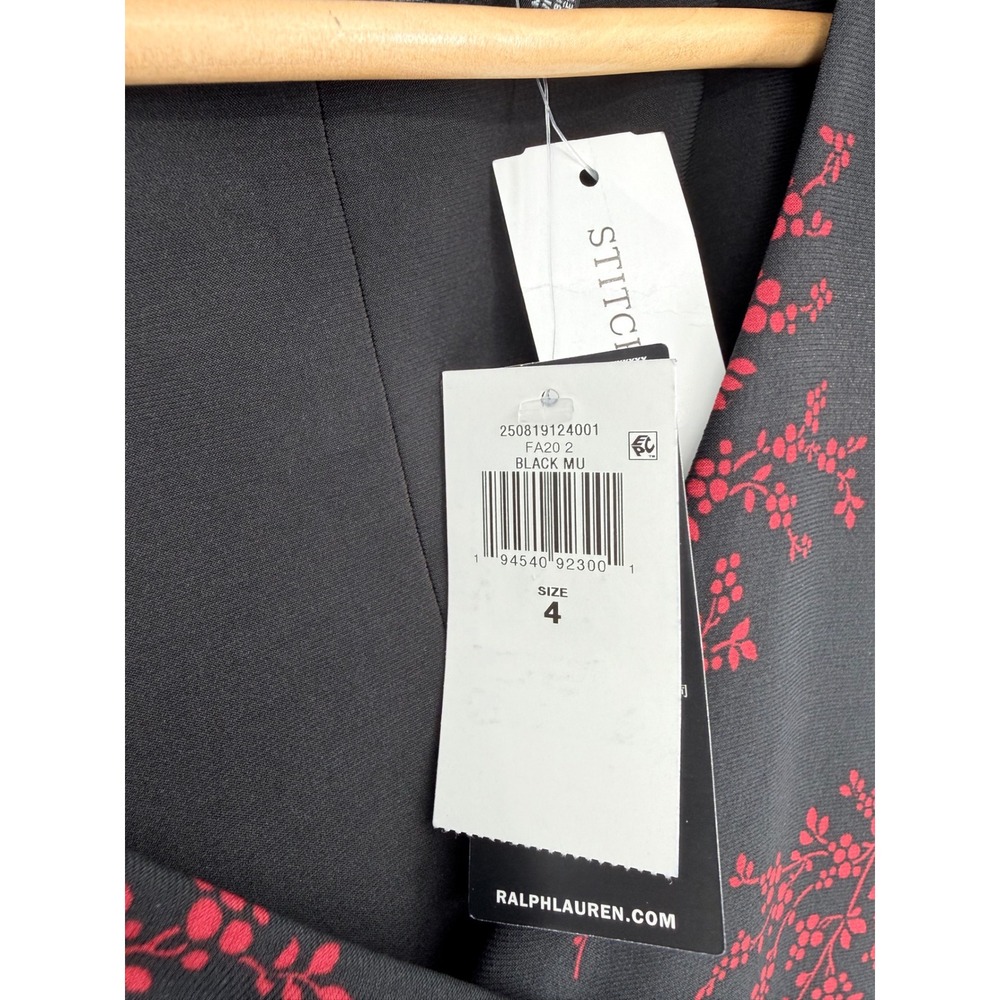 NEW Lauren Ralph Lauren Women 4 Cleora Dress Floral Faux Wrap Career Office Work - Picture 3 of 6